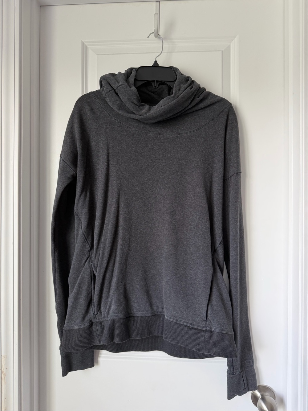LULULEMON Charcoal Cowl Neck Sweater